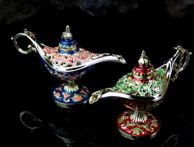 Arabian Genie Oil Lamp Container Decor Arabian Genie Oil Lamp Container Decor